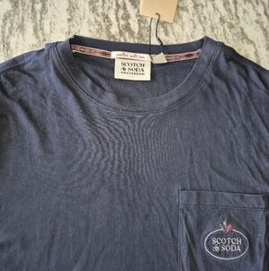 Scotch & Soda Men's Garment Dyed Pocket T-Shirt New Size Medium